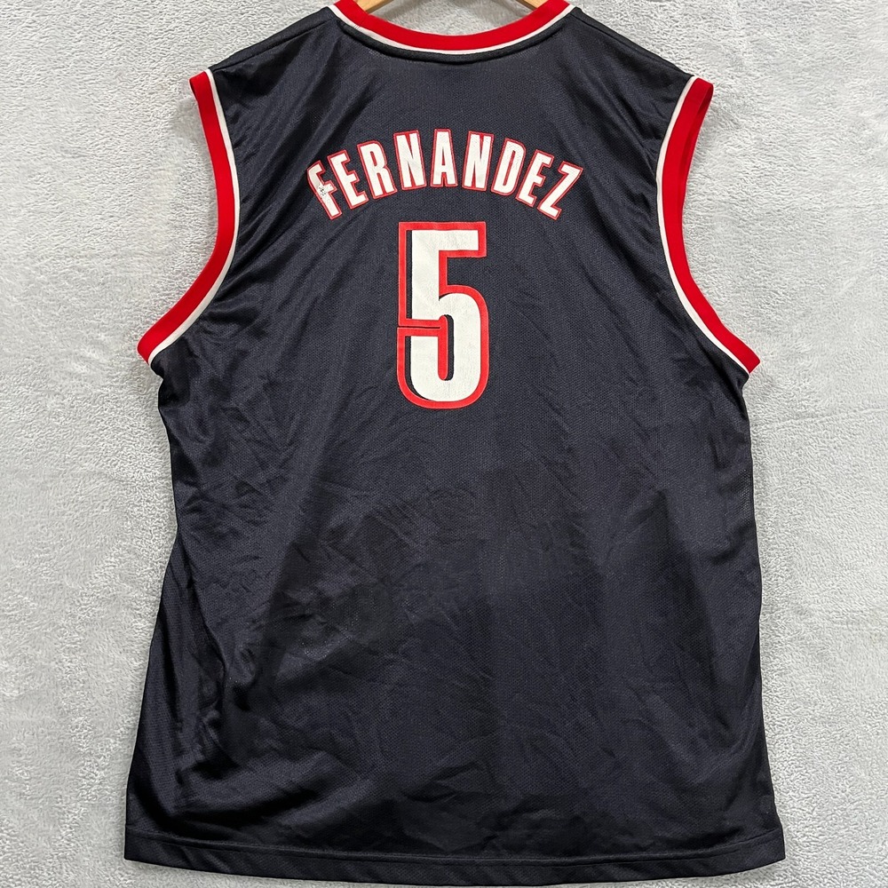 Portland Trail Blazers Rudy Fernandez Jersey Men's XL #5 NBA Adidas Vintage